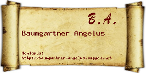 Baumgartner Angelus névjegykártya